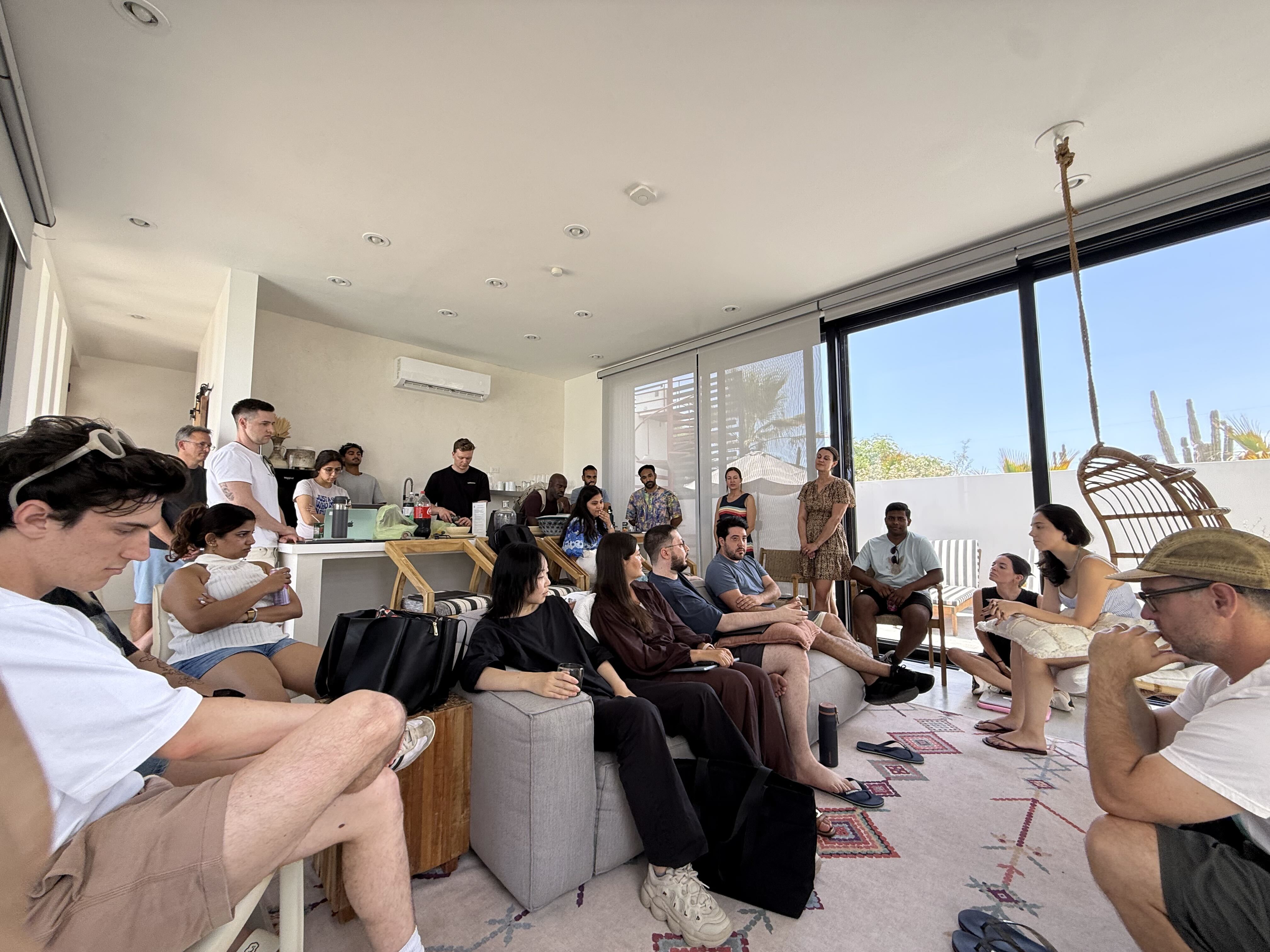 Hipp team gathered together for a discussion