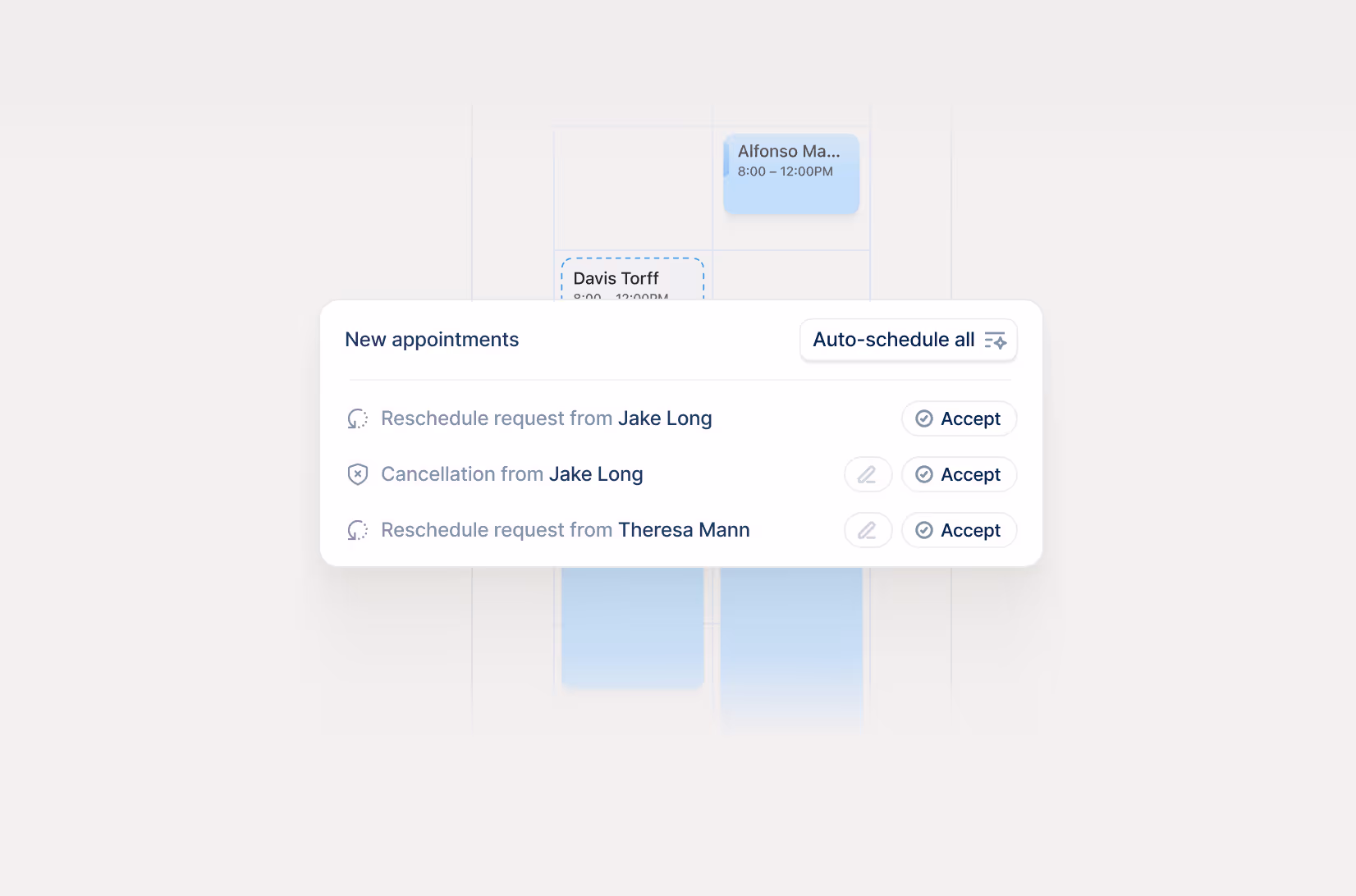 Automatically fill the calendar
